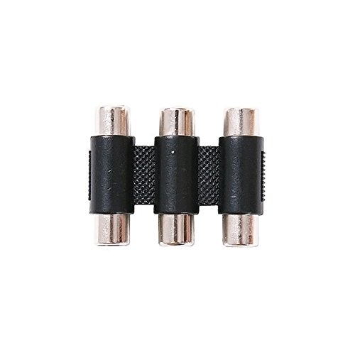 Adaptador conector 3 RCA hembra a hembra miniatura 3