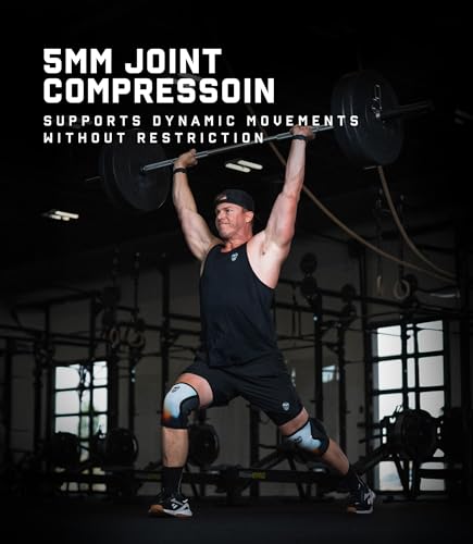 Image of Gymreapers 5MM Knee Sleeves for Weightlifting, Squats, Powerlifting, and Functional Training - Compression Knee Support for Men & Women - Joint Protection & Recovery - Pair