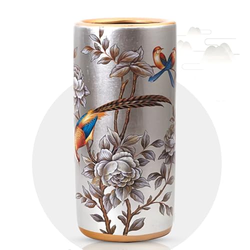 Jarrones Decorativos de Suelo Plateados Marca Generic