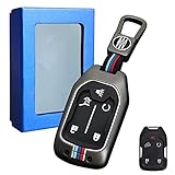Moonlinks Zinc Alloy Key Fob Case Cover 5-Button Compatible with 2019-2022 Chevy Silverado/GMC Sierr