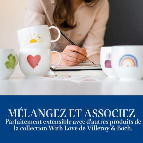 Villeroy & Boch – With Love mug à anse Sending Love, porcelaine Premium, cadeau, tasse à café, mug, tasse pour le café et le thé 290 ml, résistant au lave-vaisselle et au four à micro-ondes – vue 6