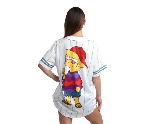 The Simpsons Camisa feminina de beisebol - Novidade Moda Lisa Simpson Whatever Vintage Shirt - Camis