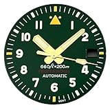1 ensemble de cadrans et d'aiguilles de montre de style vert de 29 mm C3 for pièces de montre à mouvement NH35 NH36 for Mod