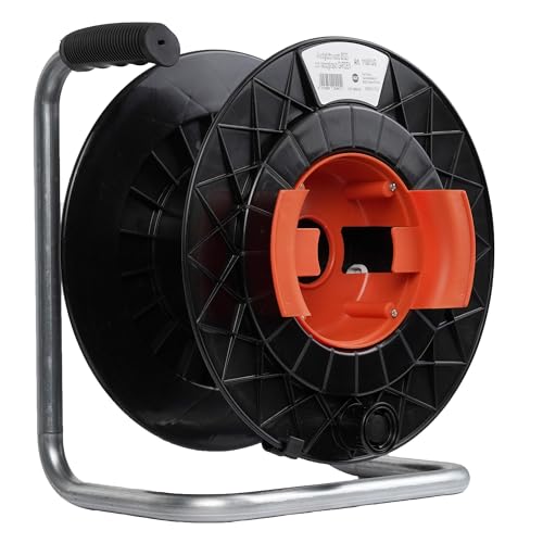 FANTON 11001UG Schlauchtrommel Ø 320 mm leer mit externem Auffangbehälter für Gartenschläuche, aus Aluminium und Kunststoff, zur Bewässerung