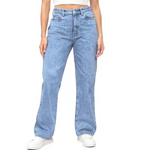 Straight Leg Jeans for Women High Waist Stretch Boyfriend Baggy Jeans Y2k Casual Loose Colored Palazzo Denim Pants2