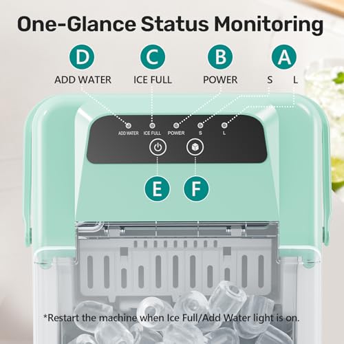 Image of OLIXIS Countertop Ice Maker with Self-Cleaning, Portable Ice Maker Machine