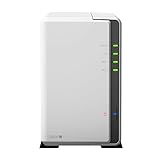 Synology DS220j 2TB 2 Bay Desktop NAS Solution, Installed with 2 x 1TB Western Digital Red Drives Western Digital Red Solutions 2TB*