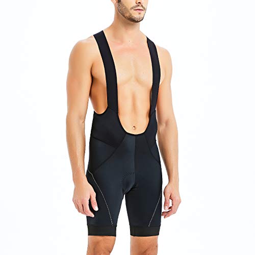CATENA Men\'s Cycling Bib Shorts 3D Padded Bike Short Breathable Bicycle Tights Black