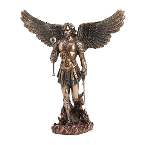 Estatua de San Miguel Arcángel 31 cm Bronce Resina miniatura 3