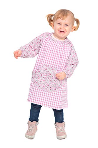 Ardeco's - Bata guardería sin botones flor lila niña (1)