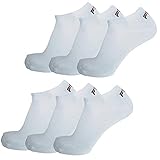filati arbon  Fila® 6 Paar Socken, Invisible Sneakers Unisex, 35-46 Einfarbig - Farbenauswahl: Farbe: Weiß  Größe: 39-42 (6-8 UK)