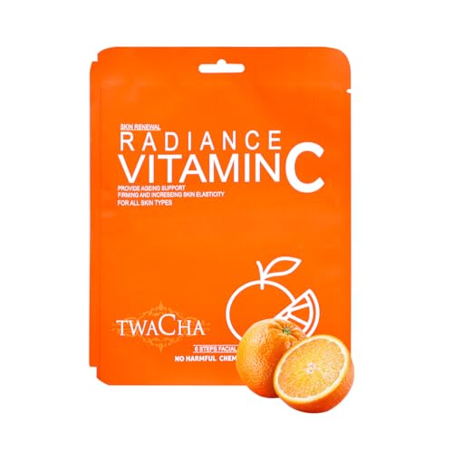 Image of Twacha Radiance VITAMIN C Skin Brightening Facial Kit | Boosts Glow | Brightens Skin Complexion | Anti Aging | Suits All Skin Type | Ideal for both Men & Women (6 Steps Facial)