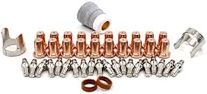 45 Pièces électrodes PT60 Pour Torche Plasma - Pointe 51313, Bouclier 52582 - Marque Weldingstop