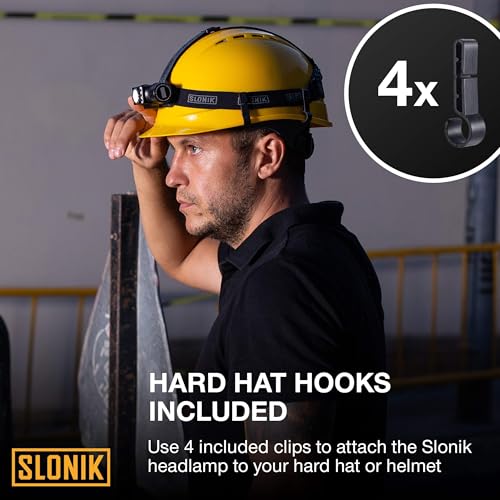 SLONIK Rechargeable Headlamp for Adults 1000 Lumens Super Bright 600 ft Beam