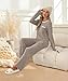 XIEERDUO Women's Loungewear Sets 2 Piece Sets For Women Dressy Early Fall Fashion Pajamas Chocolate Brown Fall Clothes Womens Lounge Set Drawstring Wide Leg Pants Vacation Outfits Coffee L
