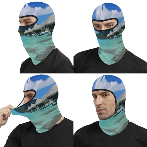 Pasamontaña para hombre y mujer con estampado de Tahití, balaclava para motocicleta, casco, protección facial completa, gorro calentador de cuello miniatura 5