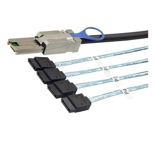 Cable Mini SAS 26Pin HD SFF-8088 a 4 SATA 7Pin 0.5 m