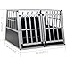 vidaXL Hundetransportbox Doppeltür 94x88x69 cm Hundebox Reisebox Transportbox