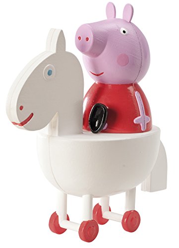 dekora   Kit de Decoración de Tartas de Peppa Pig, Decoración tartas de cumpleaños, Peppa Pig en caballo, dos árboles y una valla