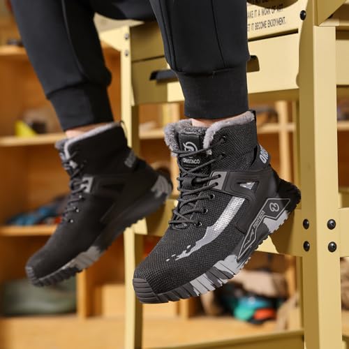 Image of ORISTACO Work Safety Crew Boots Lightweight Breathable Industry Construction Steel Toe Sneakers