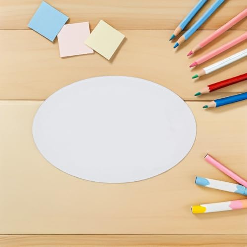 3 Piezas Ovalado de Algodón y Lino Blanco para Pintar al Óleo en Hogar 7