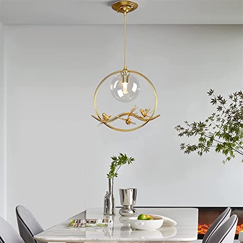 Suspension E14 Lustre Boule de Verre avec Chaîne Réglable 100 cm - 4
