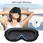 Gritin 100% Blackout Sleep Eye Mask for Women Men, Zero Pressure Sleeping Mask - Ergonomic Design 3D Cutout Eye Movement and Eyelash Friendly Night Blindfold, Ultra Soft Comfortable for Sleeping - Image 2