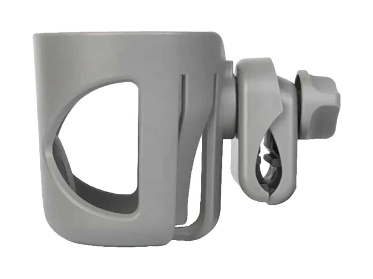 Neuer Getränkehalter, passend für die meisten Rollatoren, Medline usw. (Maximale Griffbreite 1,7 Zoll). Starker, sicherer Sitz. 360 Grad drehbar. Anti-Shake (Grau)