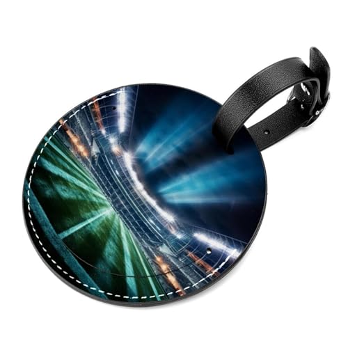 Luggage Tag,Bag Tags for Luggage,Travel Suitcase Tags,American Football Soccer Stadium,2-Pc