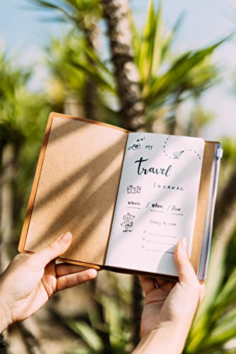 Grupo Erik Hokusai Travel Journal - PU Leather Journal Notebook - Diary Journal - Travel Notebook - Travel Accessories - Travel Gifts - Travel Gift - Cute Gifts - The Great Wave Off Kanagawa