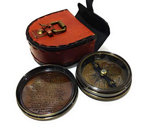 Brújula de bolsillo de latón portátil miniatura 2