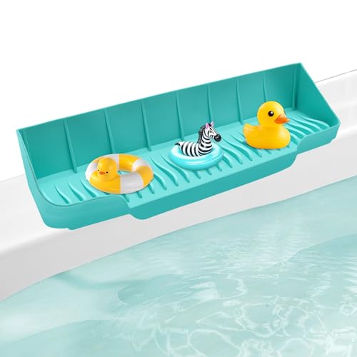 Zhaoyao Protector contra Salpicaduras para bañera, 1 Unidad, de Silicona Suave, Plegable, para Evitar Que Las Gotas de Agua salpiquen, Adecuado para bañeras y fregaderos (Verde)