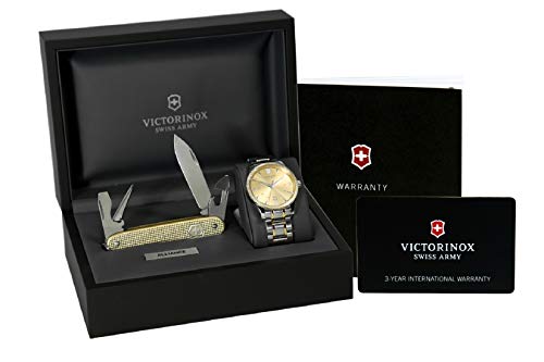 Victorinox Stainless Steel Analog Champagne Dial Men Watch-249092.1, Multi-Color Band - Image 6
