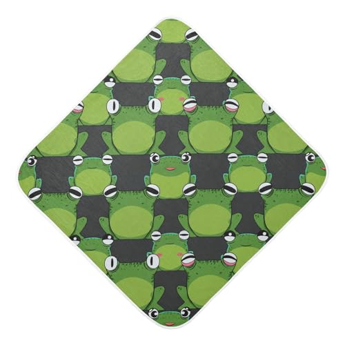Msyxl Frogs Hooded Towel - Ultra Soft & Absorbent Muslin Cotton Bath Towel for Babies, Toddlers, Newborn - Boys & Girls Essential 35
