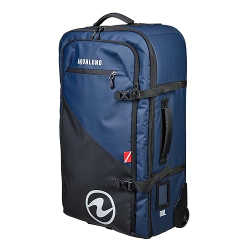 Aqualung Explorer Waterproof Travel Bag for Diving from 45L to 120L, with Internal Compartments, Telescopic Handle, and Sturdy Wheels, Optimal for Your Underwater Adventures