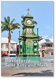 Kühlschrankmagnet Basseterre, St. Kitts und Nevis - Sehenswürdigkeiten entlang der Straßen und Einkaufsviertel der Hafenstadt Basseterre in St. Kitts und Nevis, Design 2