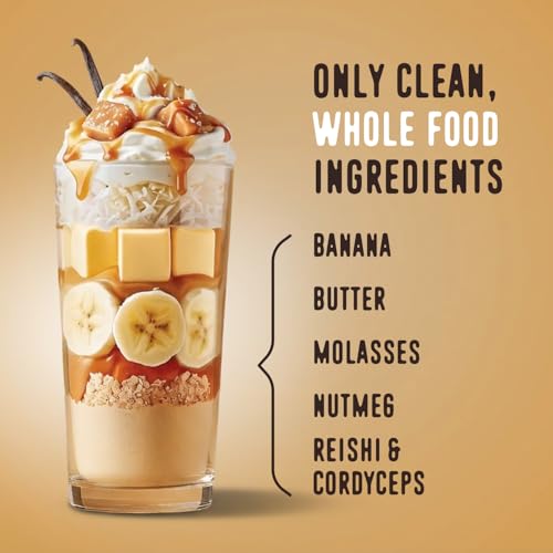 Image of FlavCity All in One Protein Shake Powder, Salted Caramel + Collagen Peptides, Reishi & Cordyceps - Focus, Skin, Hair & Joint Support - 100% Grass Fed Whey, Organic Molasses Extract, 20 Servings