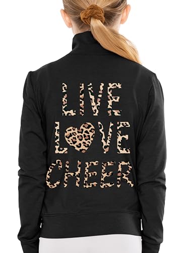 Image of STRETCH IS COMFORT Girls & Women's Jacket | Techno Stretch Cheer Sparkle No-Flake Glitter & Fun Prints | YXS - A4XL
