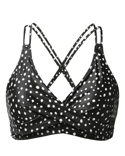 Image of Holipick Twist Front Bikini Tops for Women - Push Up Bathing Suit Top Padded Swimsuit Top