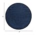 Nourison Essentials Indoor/Outdoor Midnight Blue 8' x Round Area Rug, Easy Cleaning, Non Shedding, Bed Room, Living Room, Dining Room, Backyard, Deck, Patio (8 Round)