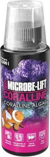 MICROBE-LIFT Coralline - 118 ml - Potenciador de Algas coralinas Rojas para acelerar el Crecimiento e intensificar los Colores de Las Algas coralinas Rojas en acuarios Marinos.