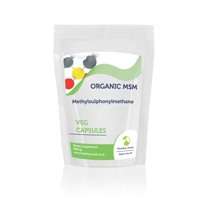 MSM Capsules 900mg Veg HPMC x30 Capsules Methylsulfonylmethane Health Supplements Healthy Mood UK