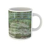 Kaffeebecher Die Japanische Fußgängerbrücke Durch Französischen Impressionisten Claude Monets 1899 Retro Tasse Große Lustig Camping-Becher Für Cappuccino, Daheim, 330Ml