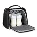 JuJuBe New Insulated Bottle Bag, Breastmilk Storage Bag for Baby Bottles, Travel Insulated Waterproof Lunch Bag or Cooler Bag for Nursing, Milk, Food, Baby Formula, Snacks, Black, Mothers Day Gift