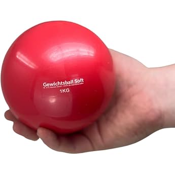 ATC Handels GmbH Weight Ball Soft Individually Filled with Sand in Various Weights for Yoga Pilates Rehabilitation and Fitness - Toning Ball Heavy Ball 1.0 kg