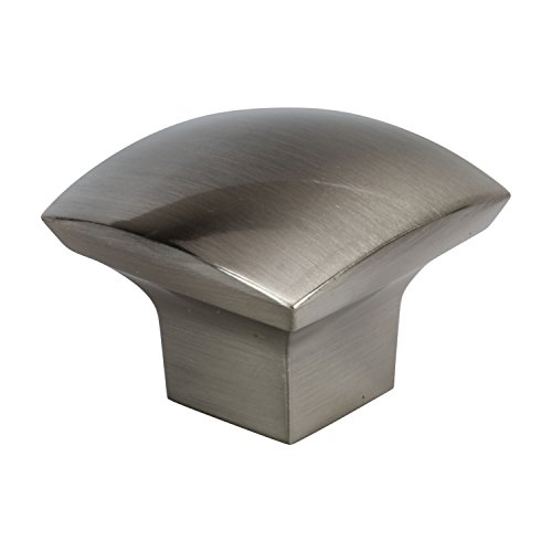 10 Pack Rok Hardware Zen Dynasty Square Style Brushed Nickel Cabinet Drawer Knob, 1-7/32" (31Mm) #TOP4