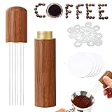 agitador manual industrial - Extracción más uniforme: El wdt tool espresso se coloca en el filtro móvil y el Barista mezcla el café uniformemente. El efecto de agitación de la wdt herramientas destruye la aglomeración y mejora efectivamente el problema de pulverización causado por la aglomeración de polvo fino durante la elaboración de la cerveza. El café en polvo uniforme puede extraer el café de manera más uniforme, lo que hace que el café tenga un sabor más puro.