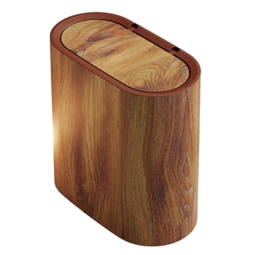 Poubelle de salle de bain avec couvercle au design decoratif et elegant