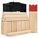 Premium Hardwood Backyard Kubb Game Knot-Free Wooden Family Outdoor Giant Lawn Games Set with Carrying Bag
