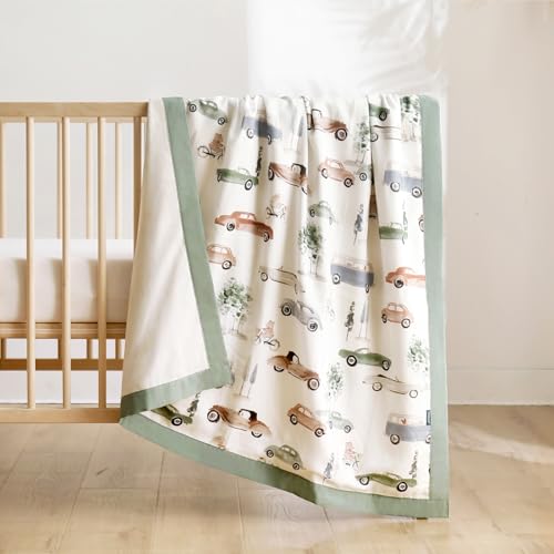 Image of GRSSDER Cotton Muslin Quilt Blanket - Silky Soft and Breathable Baby Blanket Quilt, Oversized Muslin Blankets for Newborns, Toddlers & Kids, 6 Layers Reversible Design for All Seasons, 40 inch x 50 inch